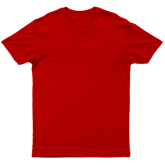 Men's Red Round-Neck T-Shirt