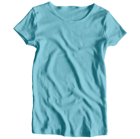 Royal Blue Round Neck Ladies T-Shirt