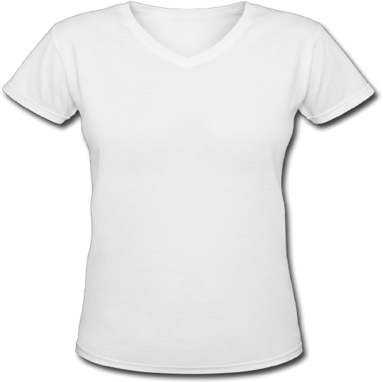 Ladies V-Neck White T-Shirt