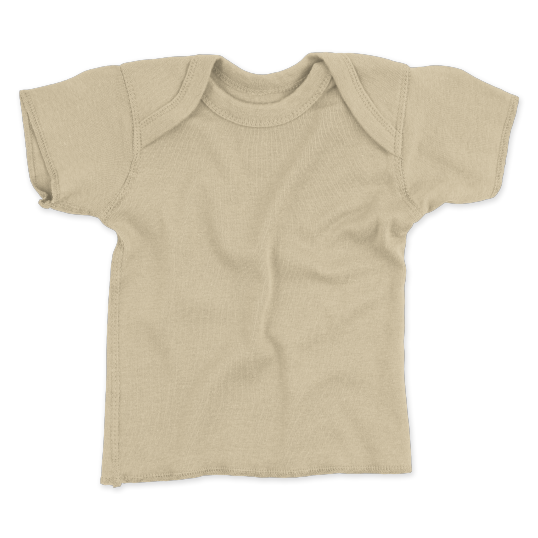 Infant Short-Sleeved Cream Cotton T-Shirt