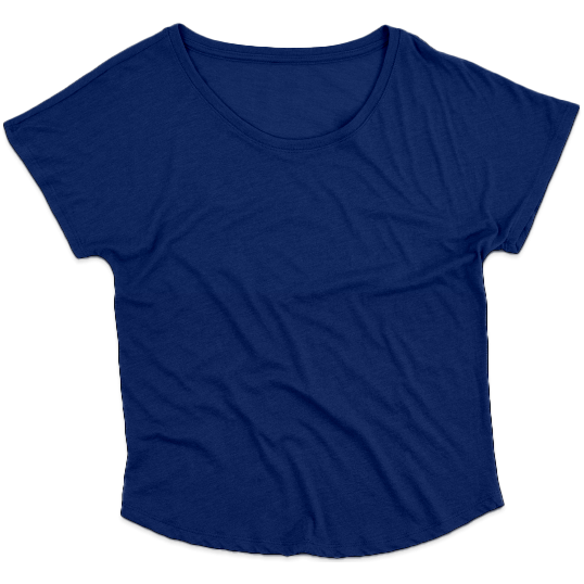 Navy Blue Round-Neck Ladies T-Shirt