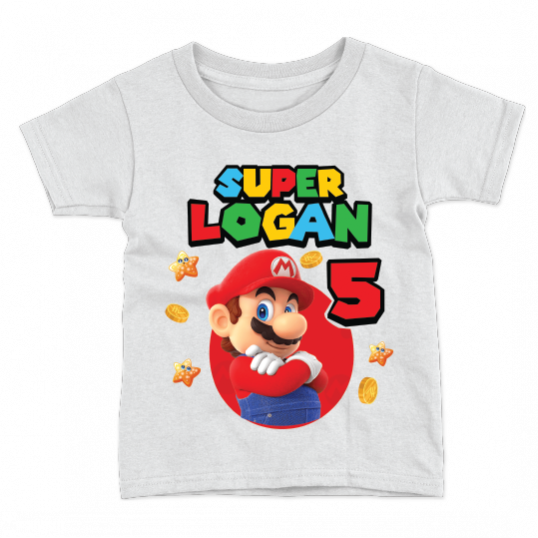 Super Logan Five Year-Old Birthday T-Shirt