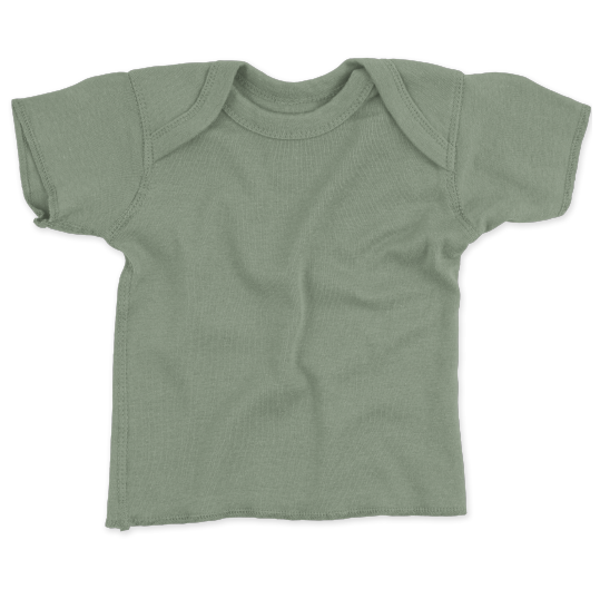 Infant Short-Sleeved Light Grey Cotton T-Shirt