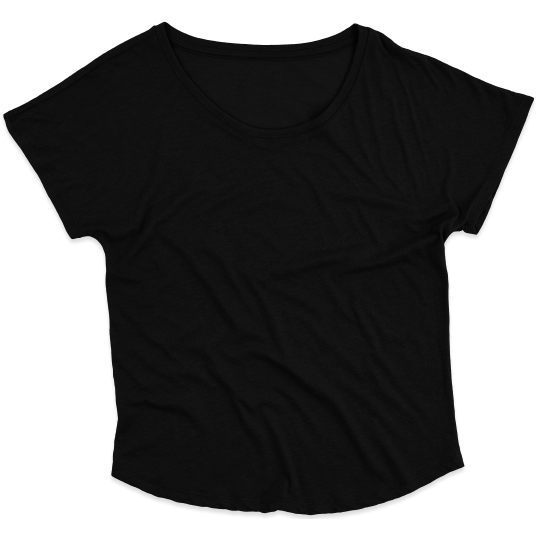 Black Round-Neck Ladies T-Shirt