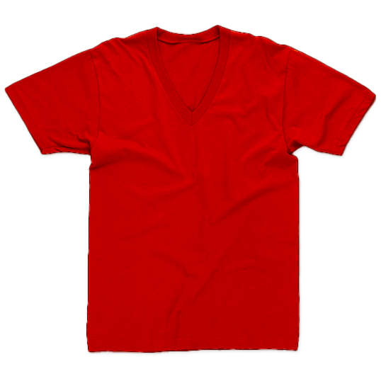 Men's Red V-Neck T-Shirt