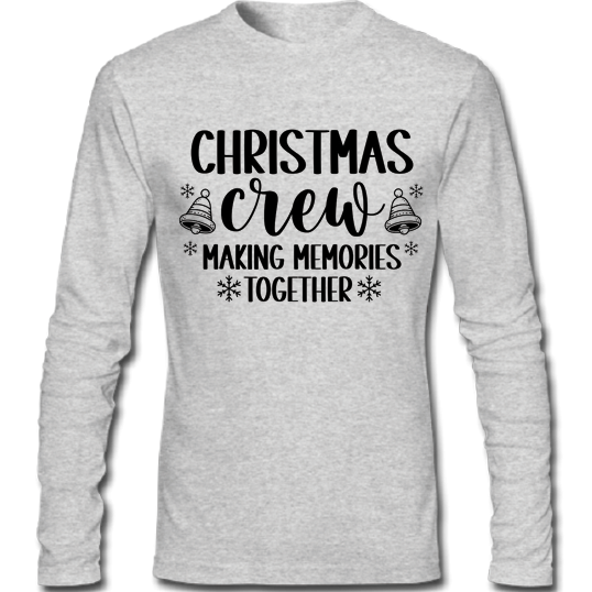 Grey Christmas Crew Sweater