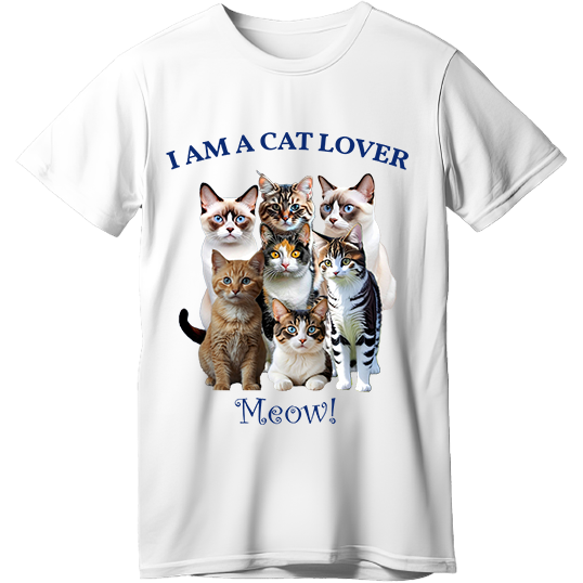 I Love Cats Custom Tshirt Design