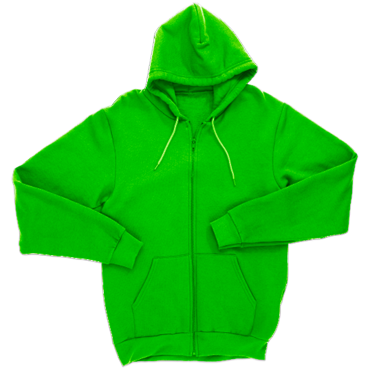 Ladies' Green Zip-up Hoodie