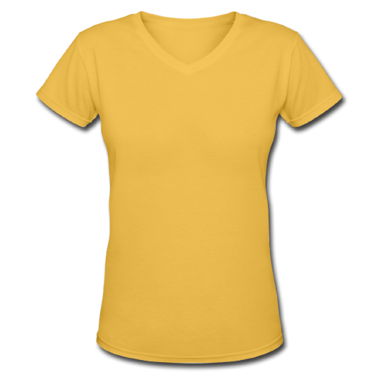 Ladies V-Neck Yellow Tshirt